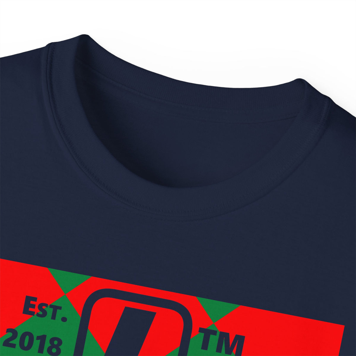 LongD Chicago negative upright argyle logo (Xmas colors) cotton tee