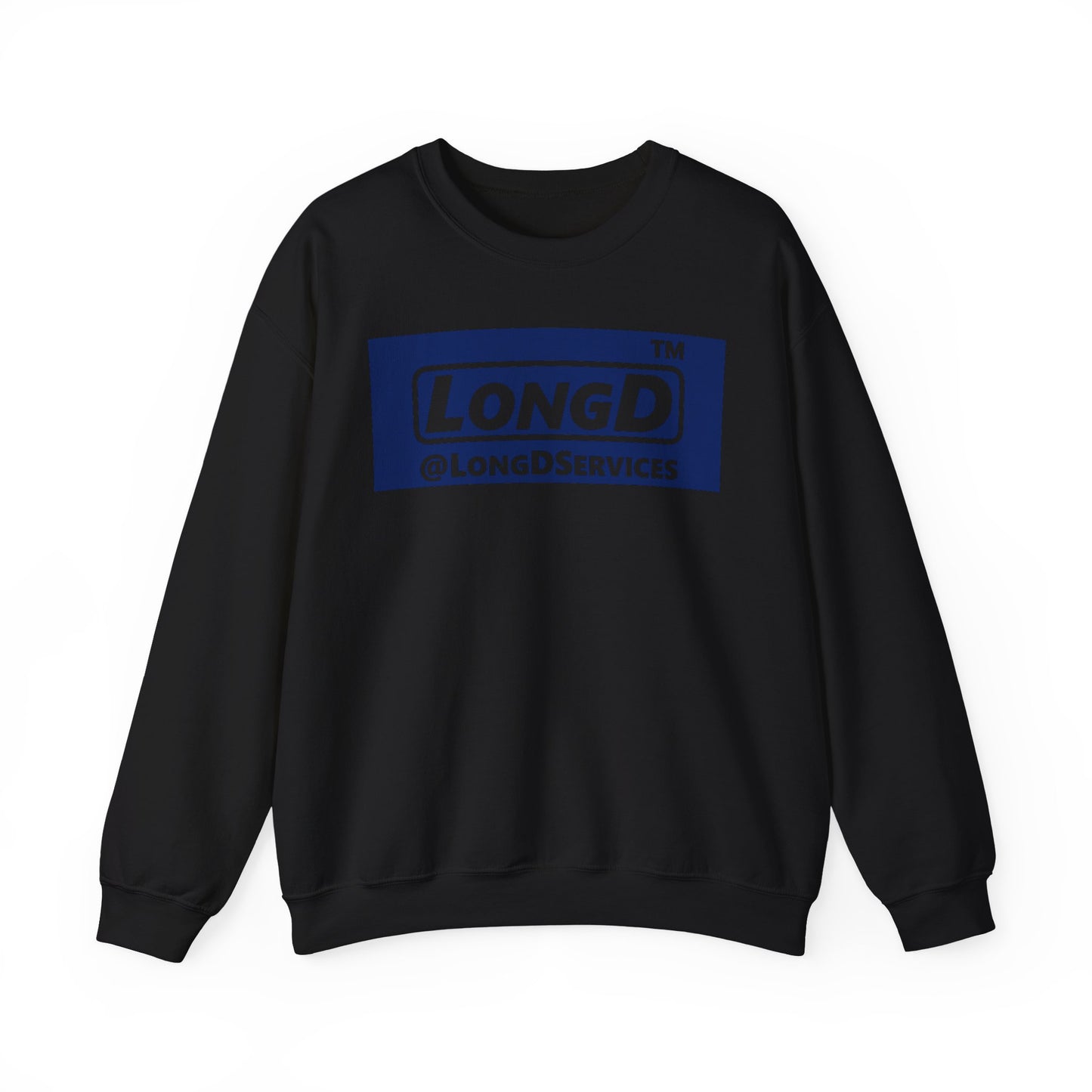 LongD negative official Tag logo crewneck sweatshirt