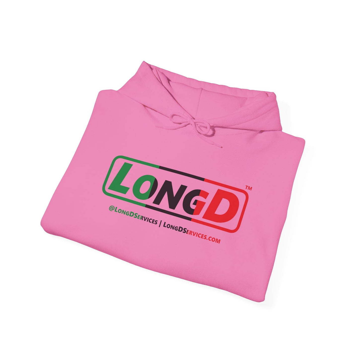 LongD® Logo Hoodie with Juneteenth positive thirds text