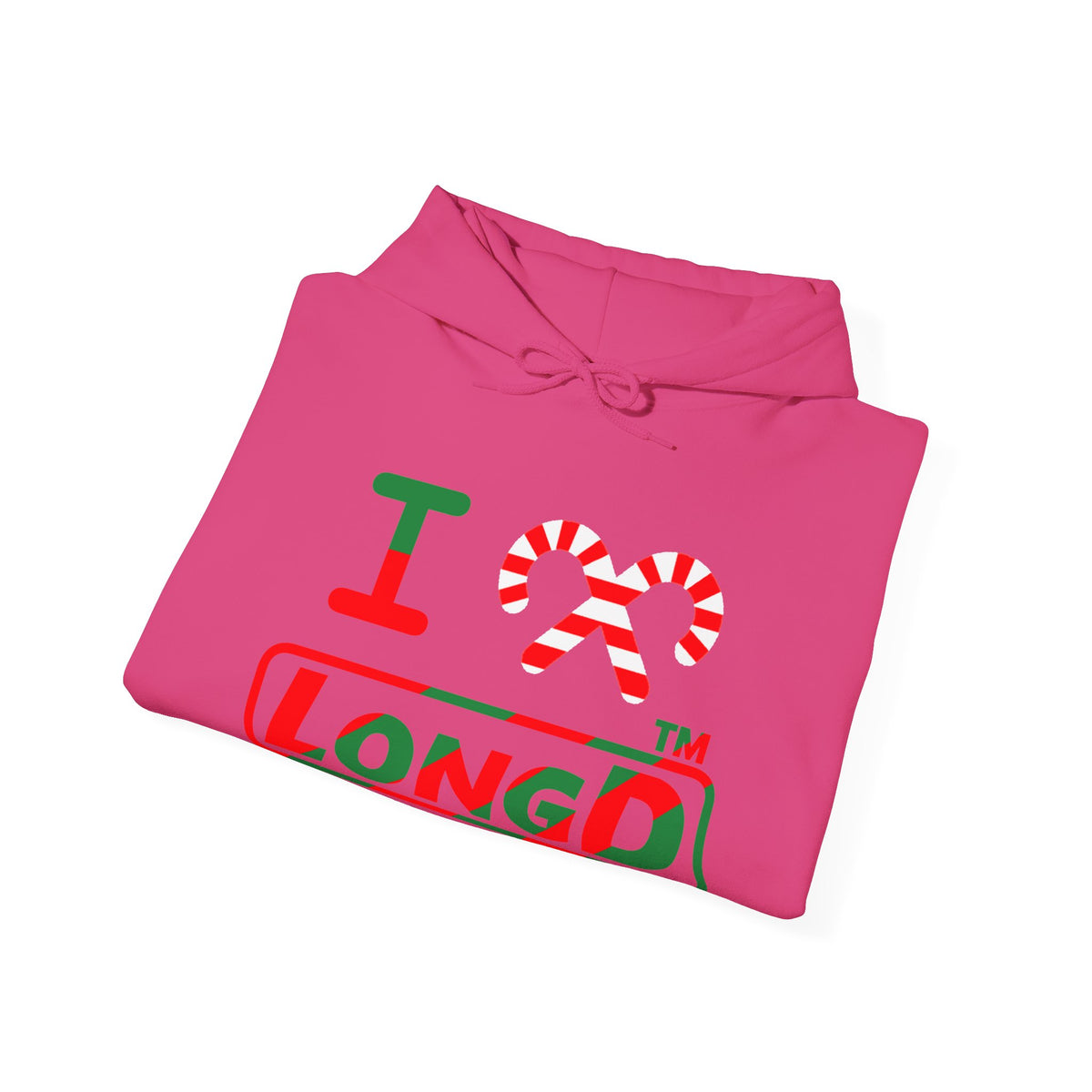 I candy cane LongD Chicago positive pixel-weighted 6-striped logo hoodie