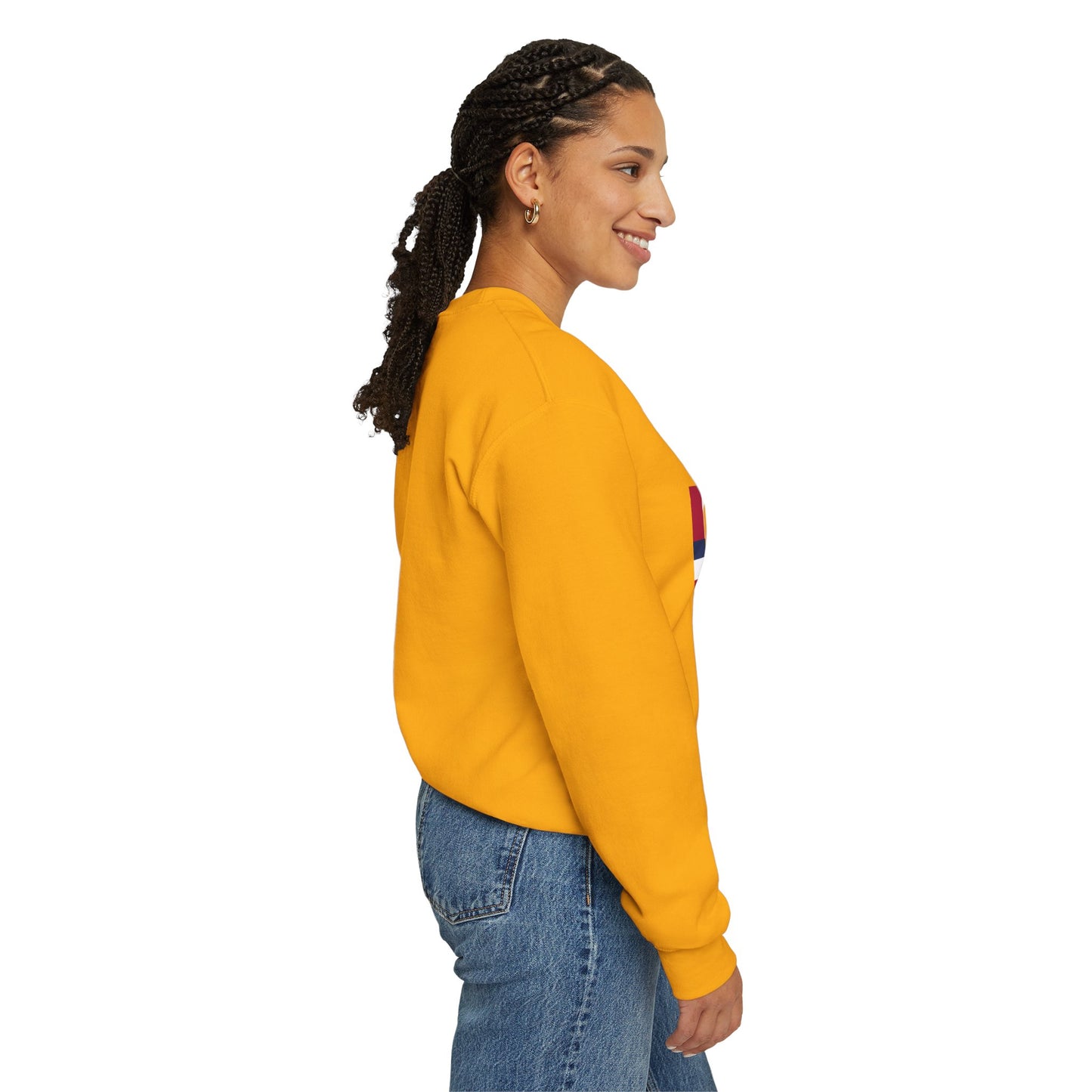 I firecracker LongD negative modified windmill tag logo crewneck sweatshirt
