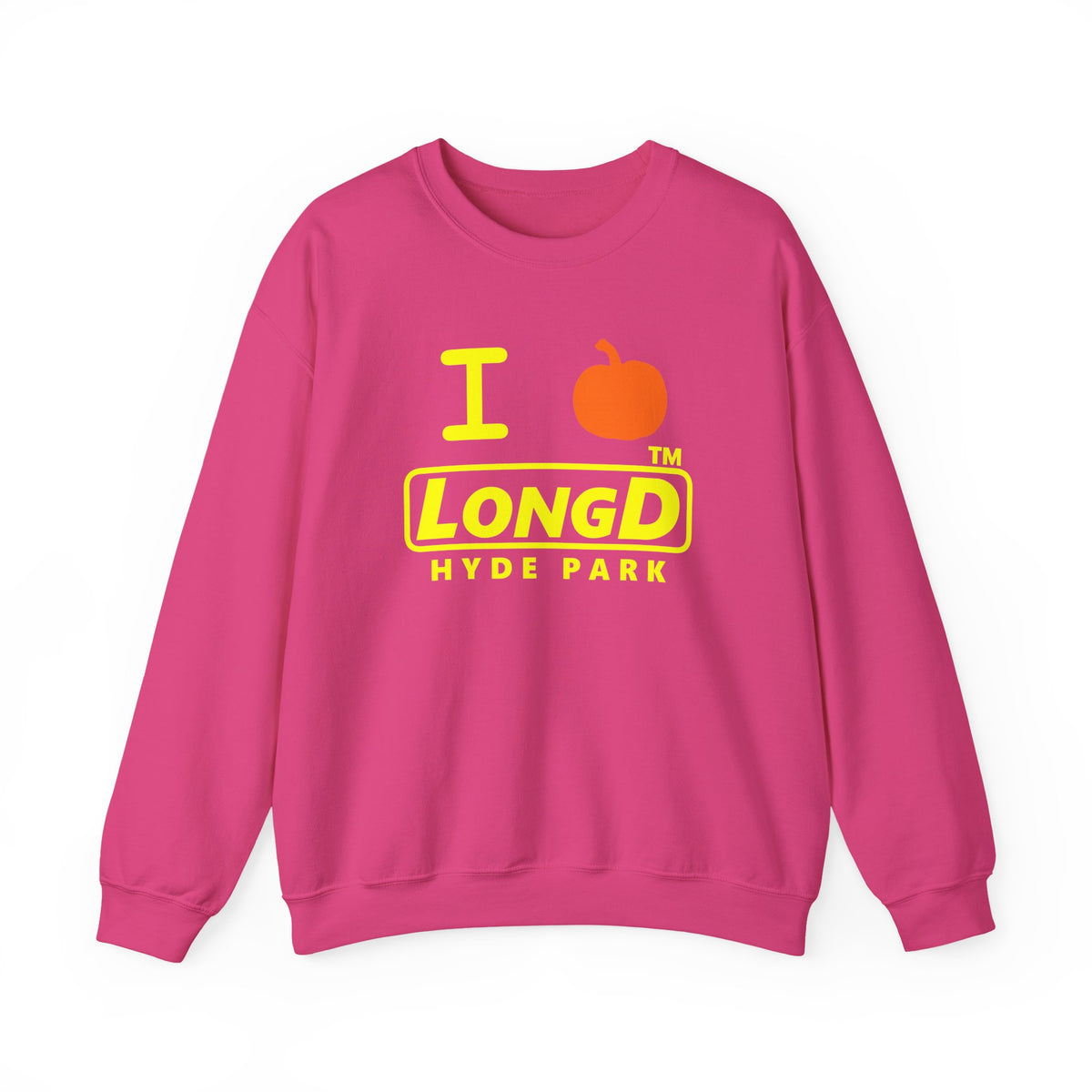 I pumpkin LongD Hyde Park positive alternate basic Yellow (FFFF00) logo crewneck sweatshirt