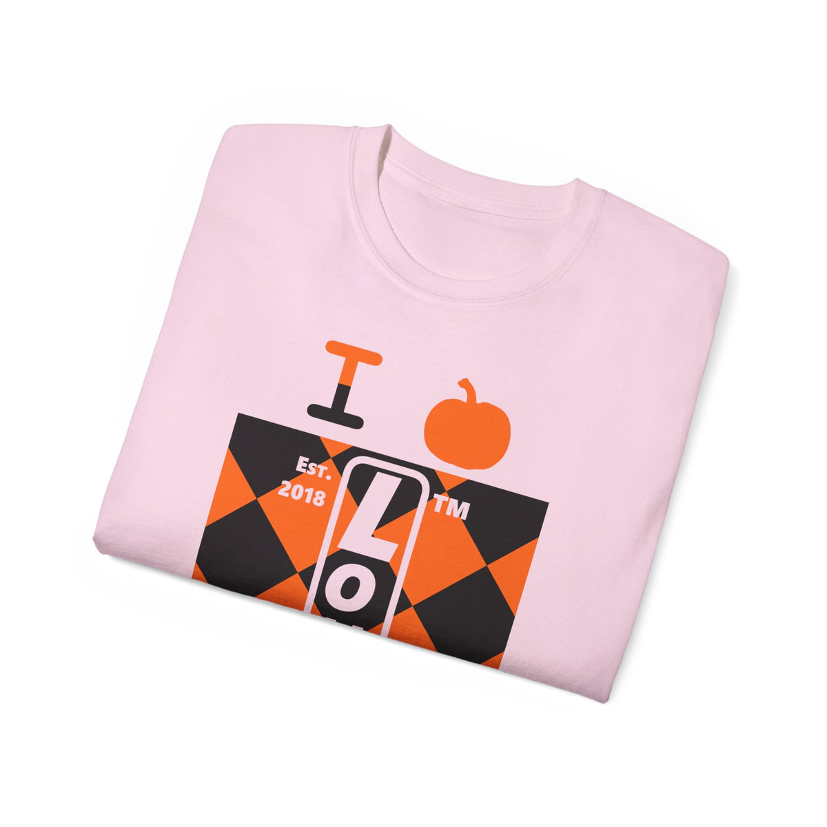 I pumpkin LongD Tag-domain negative upright argyle logo cotton tee