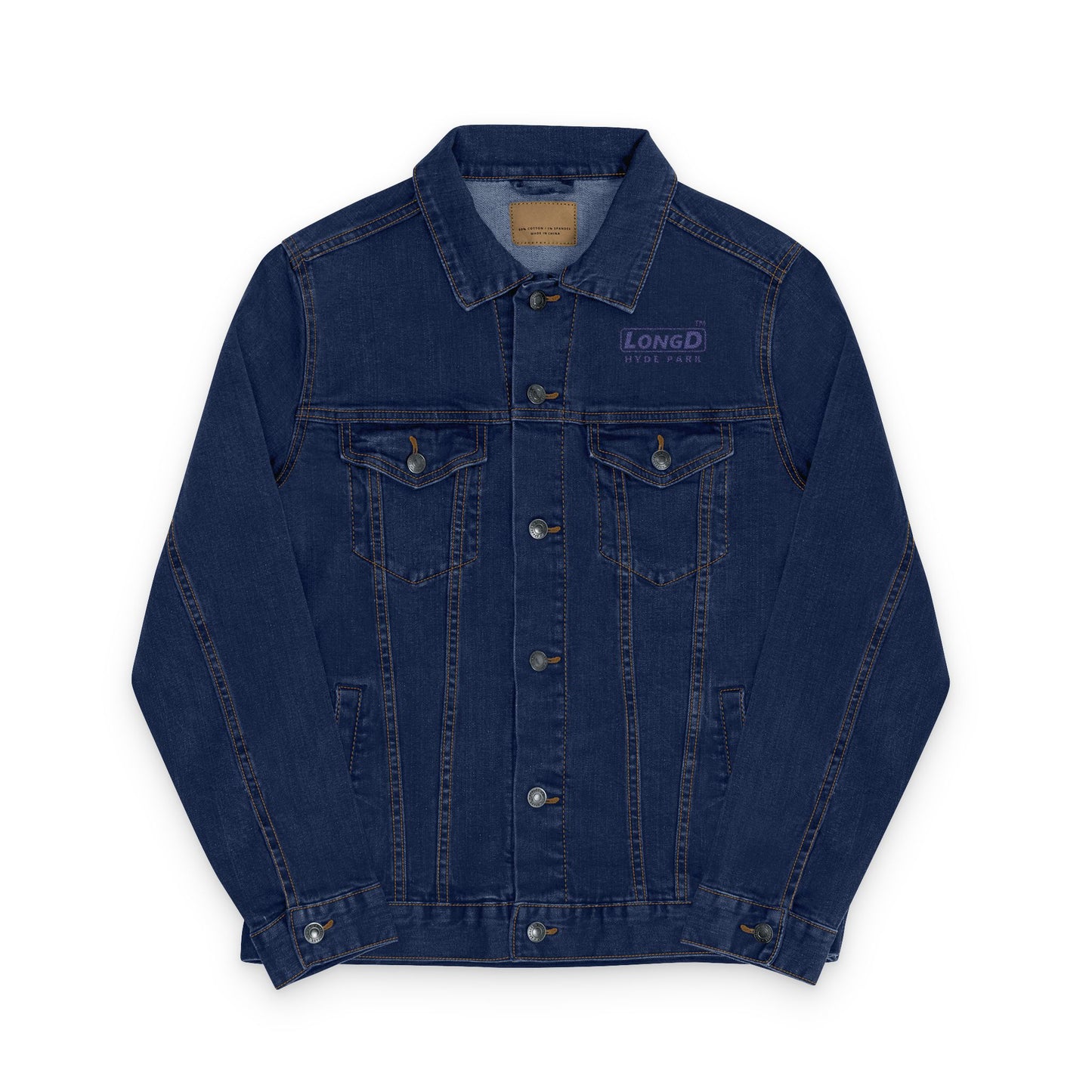 Embroidered Unisex Denim Jacket Official Basic Hyde Park Logo