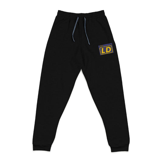 Embroidered unisex joggers reverse logo initials