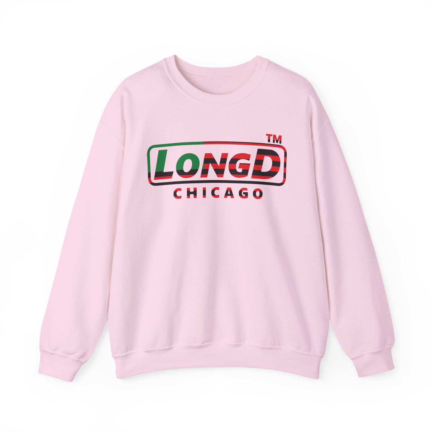 LongD positive flag Chicago logo crewneck sweatshirt (Juneteenth colors)