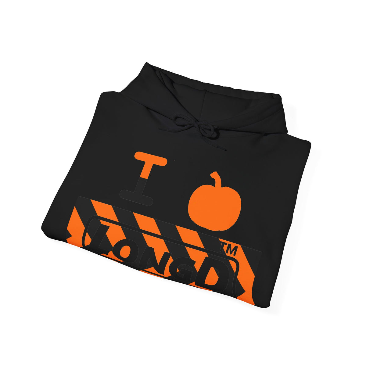 I pumpkin LongD Chicago negative forward chevron logo hoodie