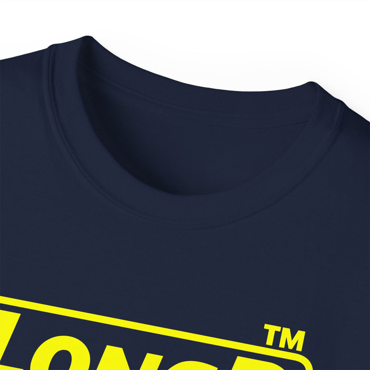 LongD Tag positive alternate basic Yellow (FFFF00) logo cotton tee