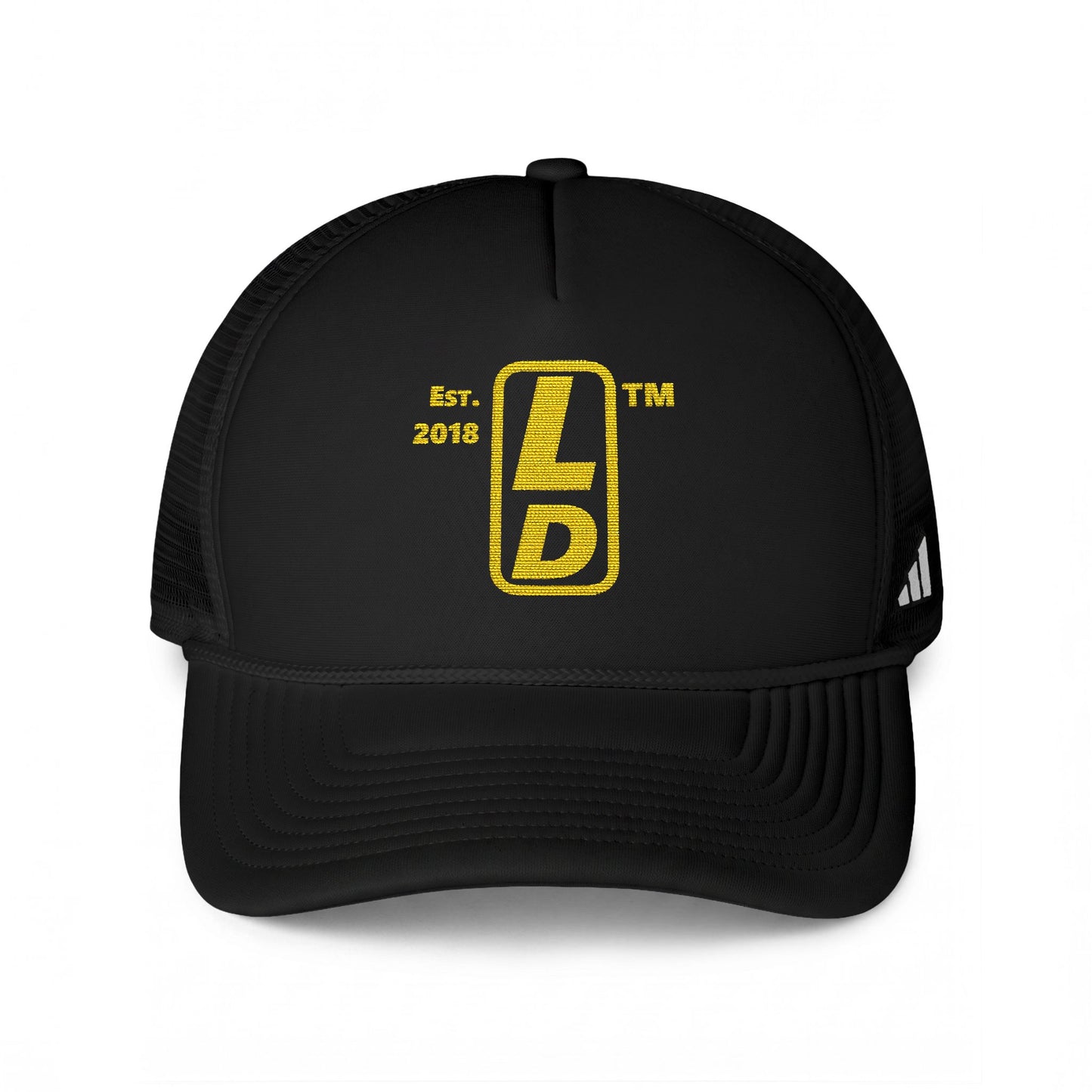 adidas reverse official basic upright initials logo trucker cap