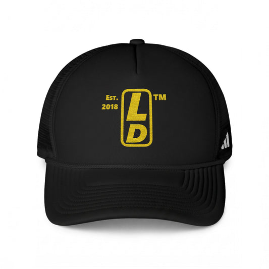 adidas reverse official basic upright initials logo trucker cap