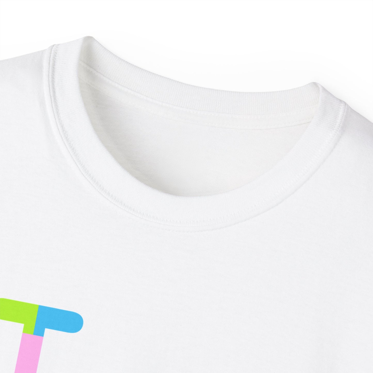 I Bunny LongD® positive horizontal striped Chicago Logo Cotton Tee