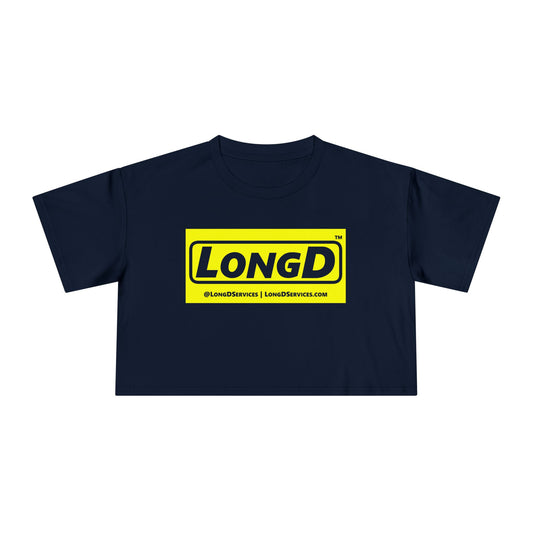 LongD Logo Women's Crop Tee (reverse negative)