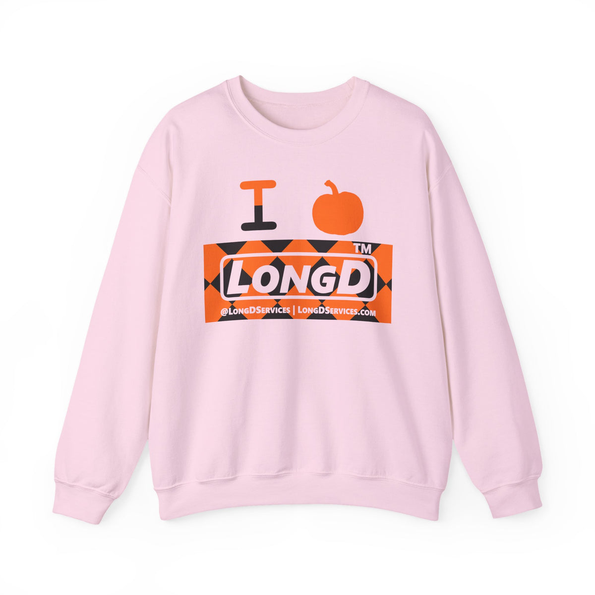 I pumpkin LongD Tag-domain negative argyle logo crewneck sweatshirt