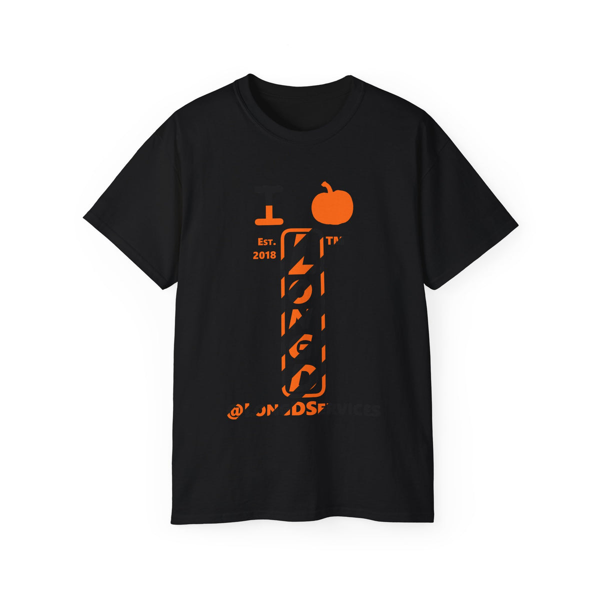 I pumpkin LongD Tag positive upright pixel-weighted 12-striped logo cotton tee