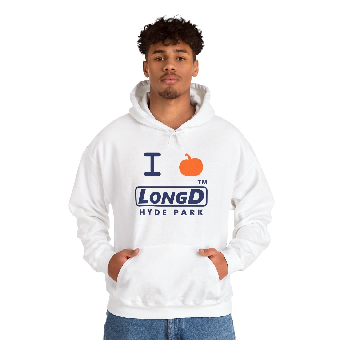 I Pumpkin LongD® Logo Hoodie blue basic Hyde Park logo