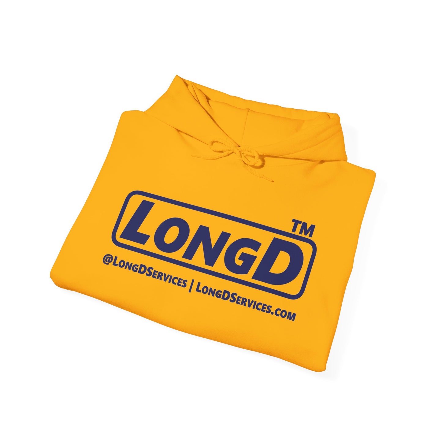 LongD Tag-domain positive official basic logo hoodie