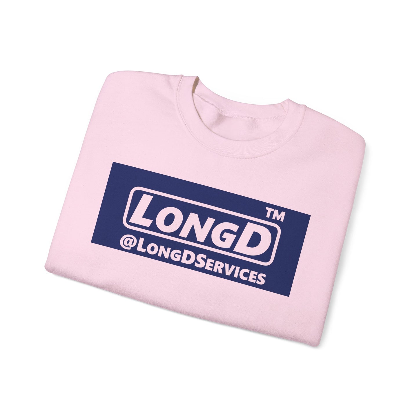 LongD negative official Tag logo crewneck sweatshirt