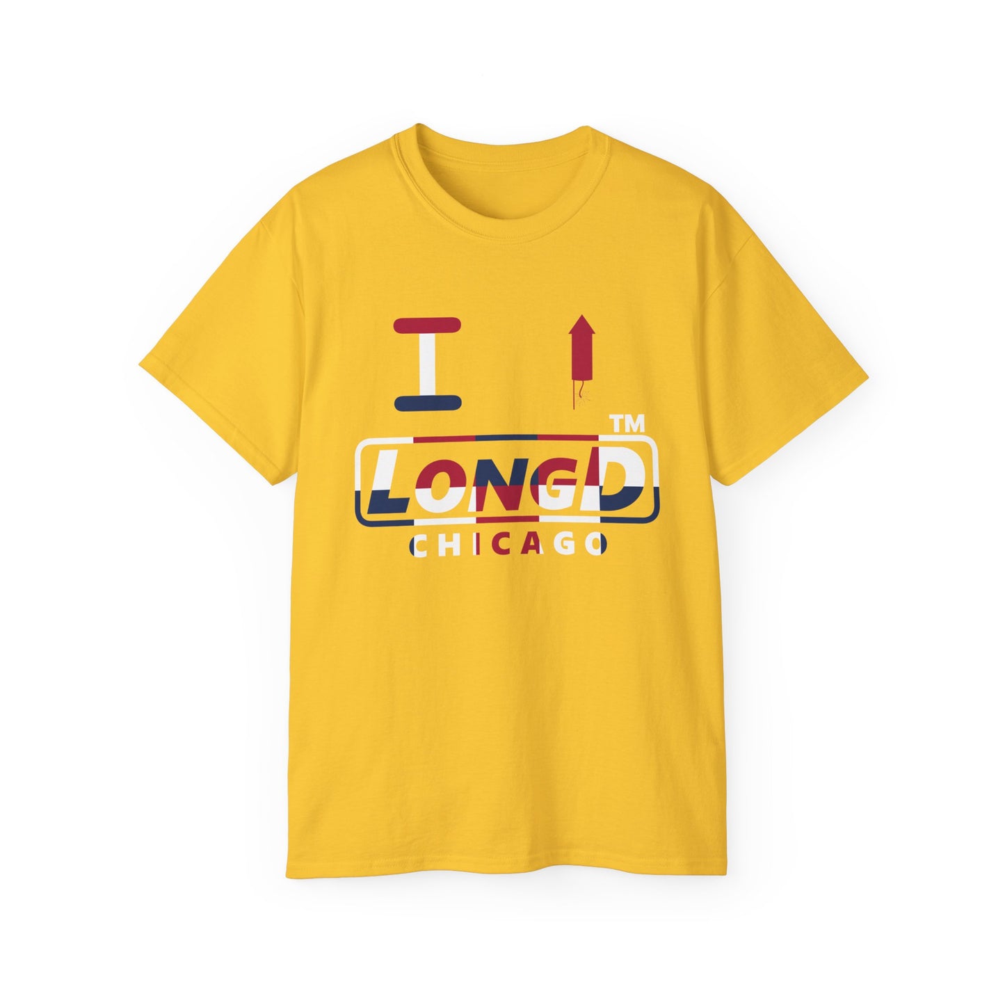 I firecracker LongD positive 2x5 Chicago logo cotton tee