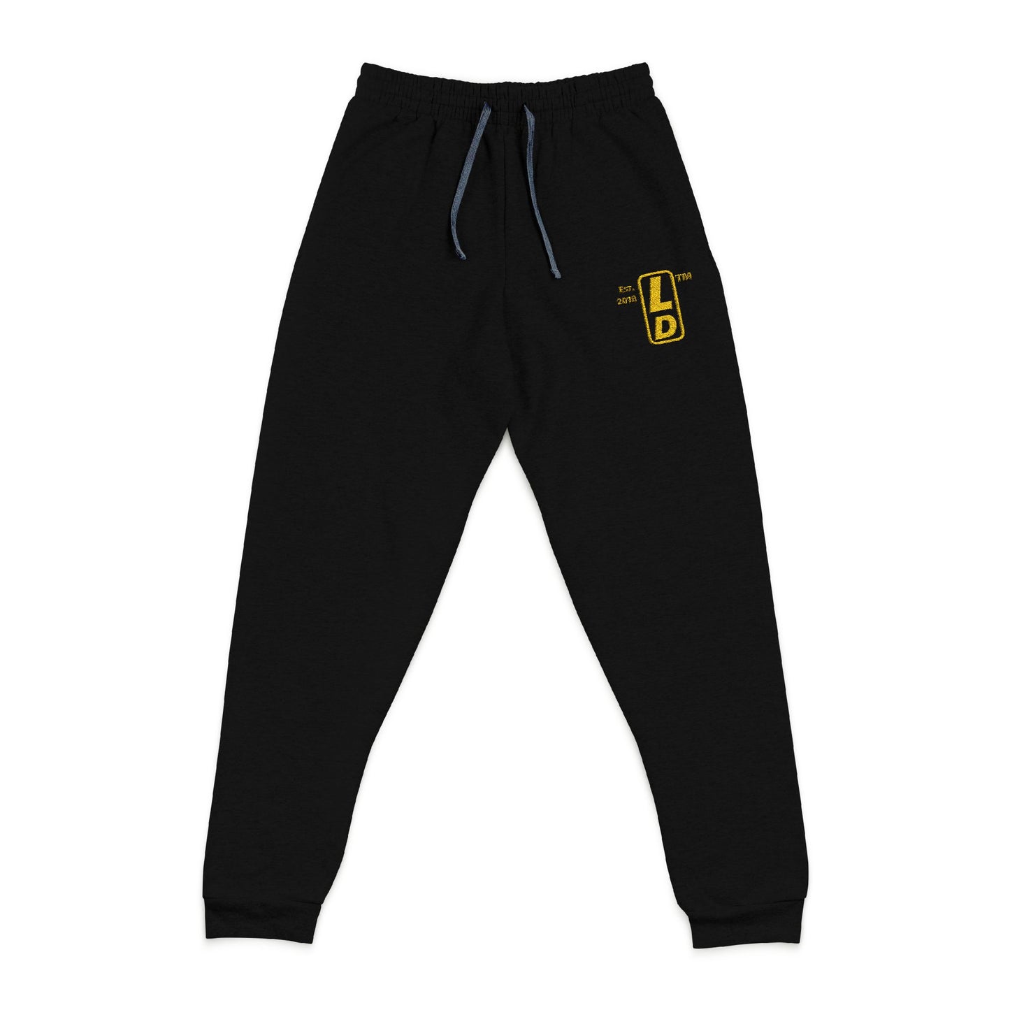 Embroidered unisex joggers basic alternate logo upright initials