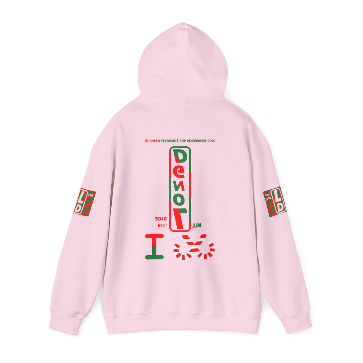 I candy cane LongD Tag-domain positive upright pixel-weighted 4-striped 4-print logo hoodie