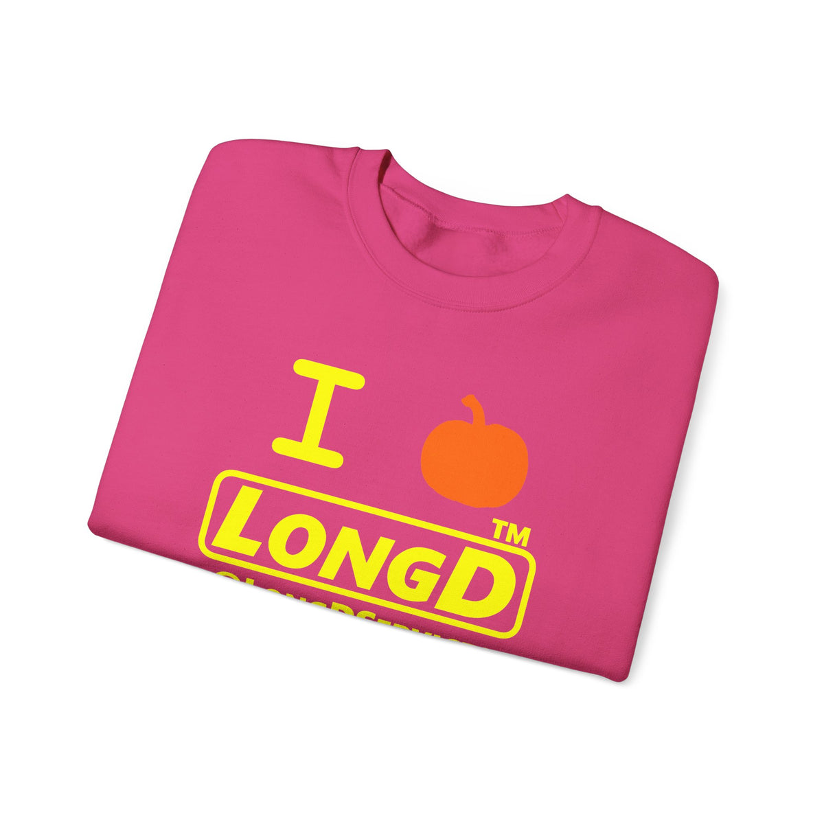 I pumpkin LongD Tag positive alternate basic Yellow (FFFF00) logo crewneck sweatshirt