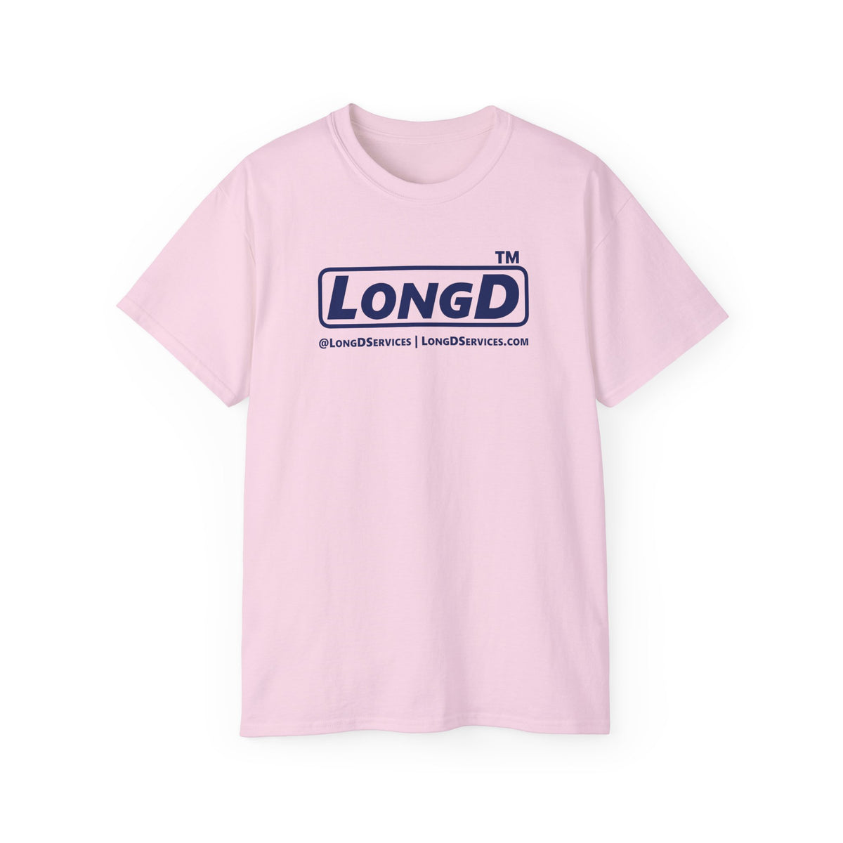LongD Tag-domain positive official basic logo cotton tee