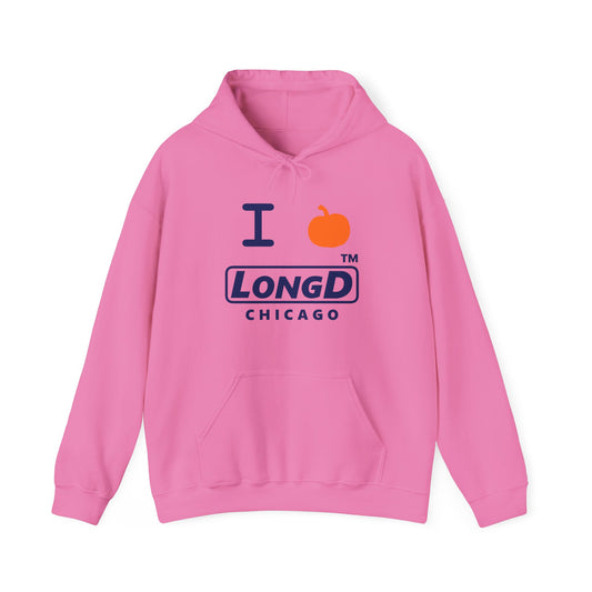 I Pumpkin LongD® Logo Hoodie blue basic Chicago logo