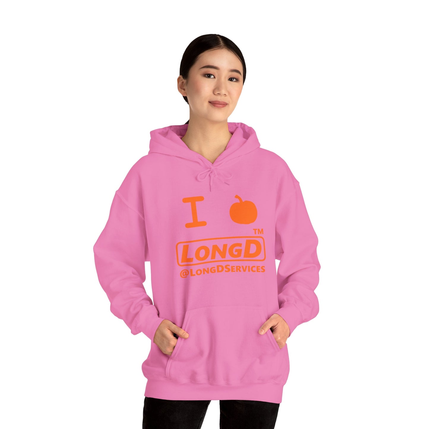 I Pumpkin LongD® Logo Hoodie orange basic tag logo