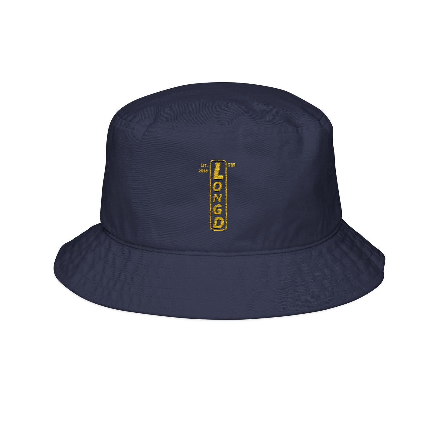 Embroidered alternate basic upright logo bucket hat