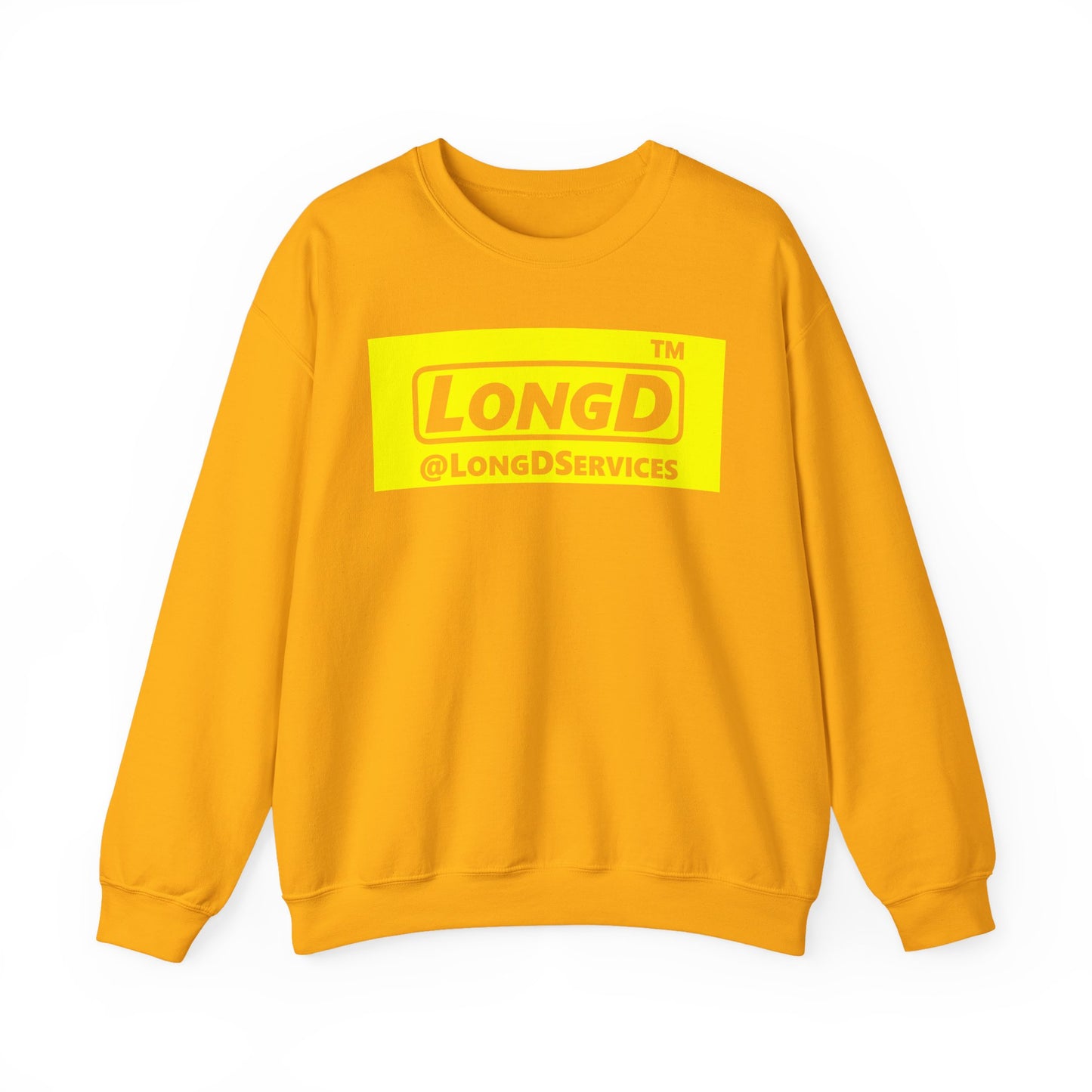 LongD negative reverse Tag logo crewneck sweatshirt