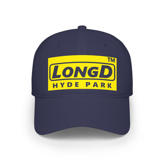 LongD Logo 100% Cotton Velcro Baseball Cap (Negative Hyde Park)