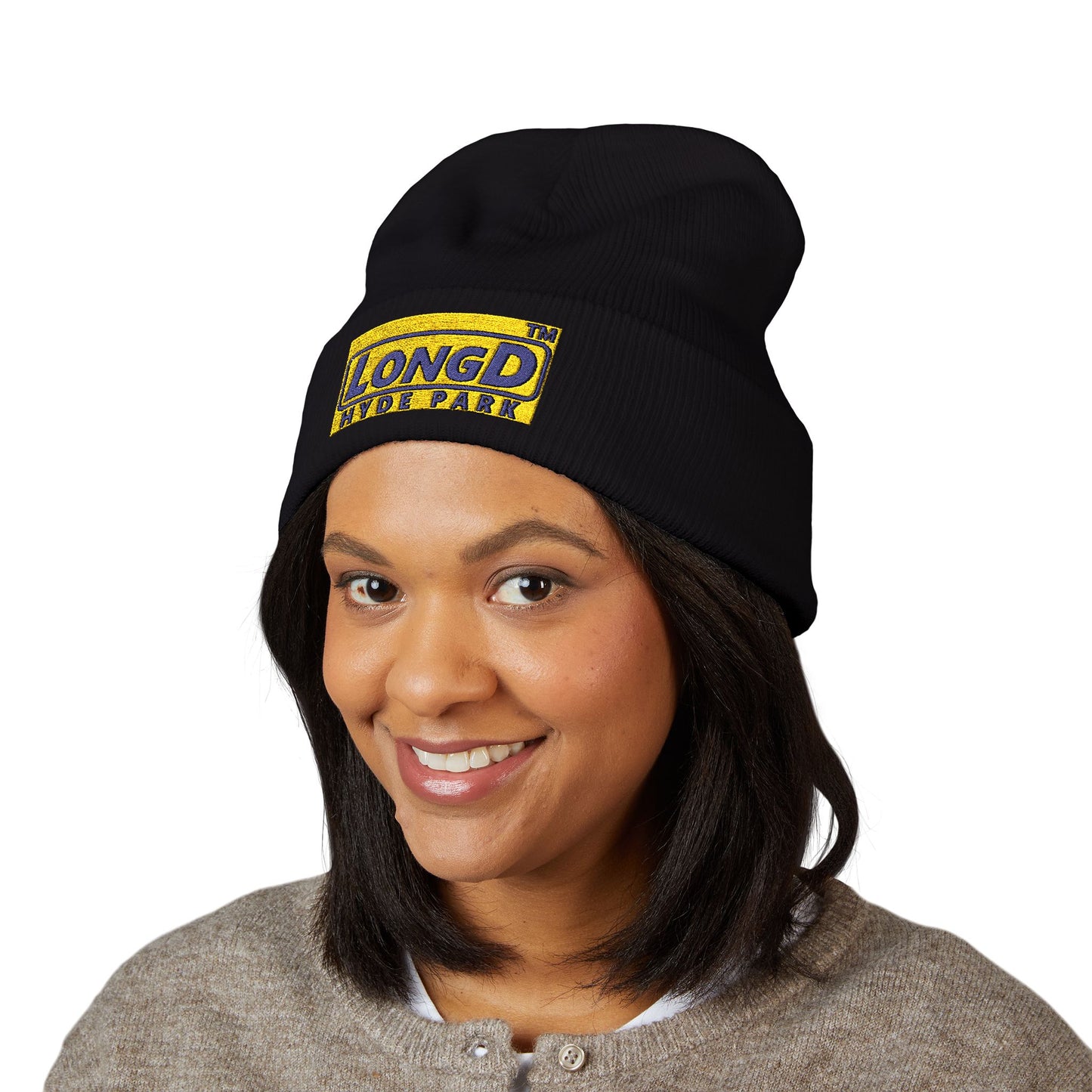 Embroidered Classic Cuffed Beanie Official Hyde Park Logo