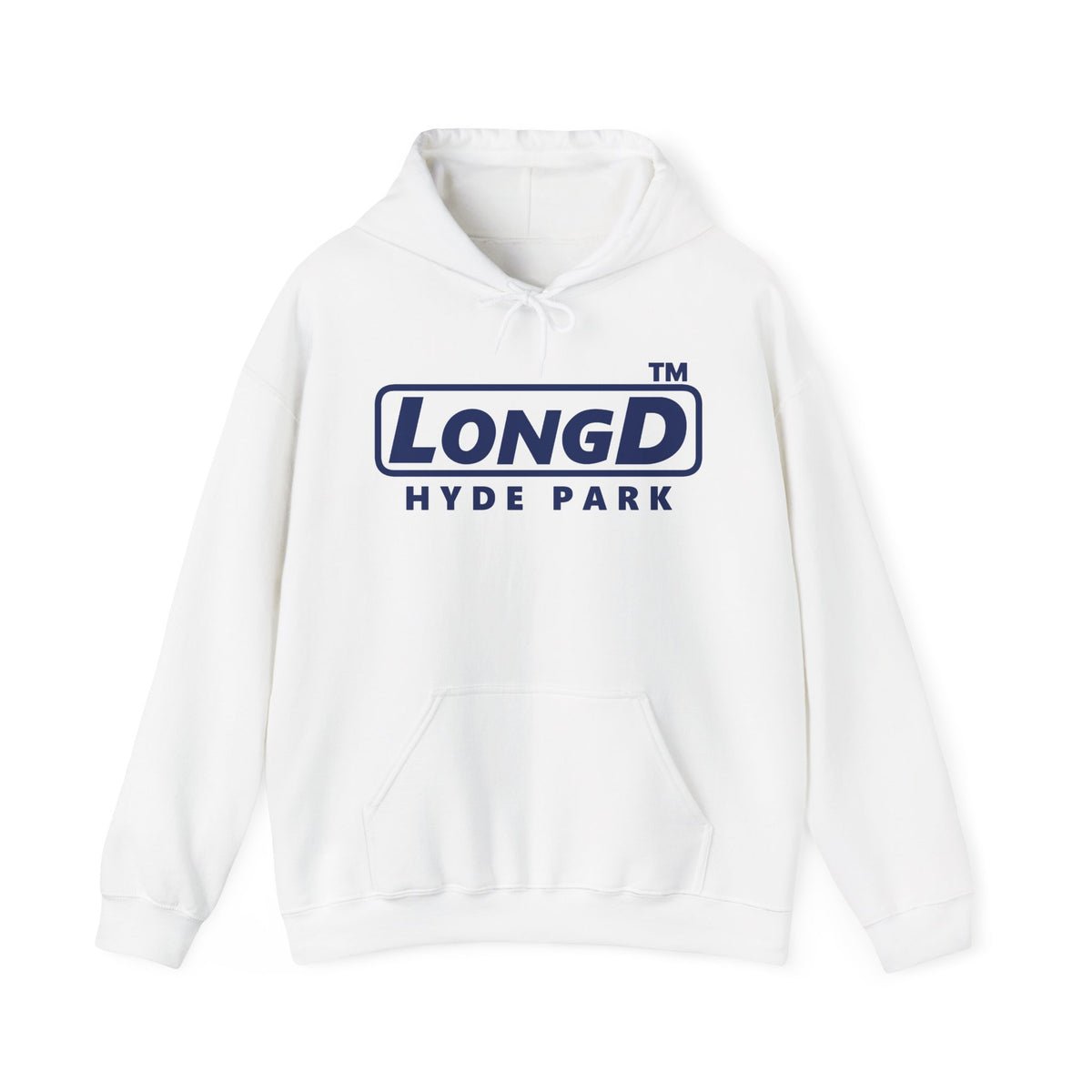 LongD Hyde Park positive basic Navy (002060) logo hoodie