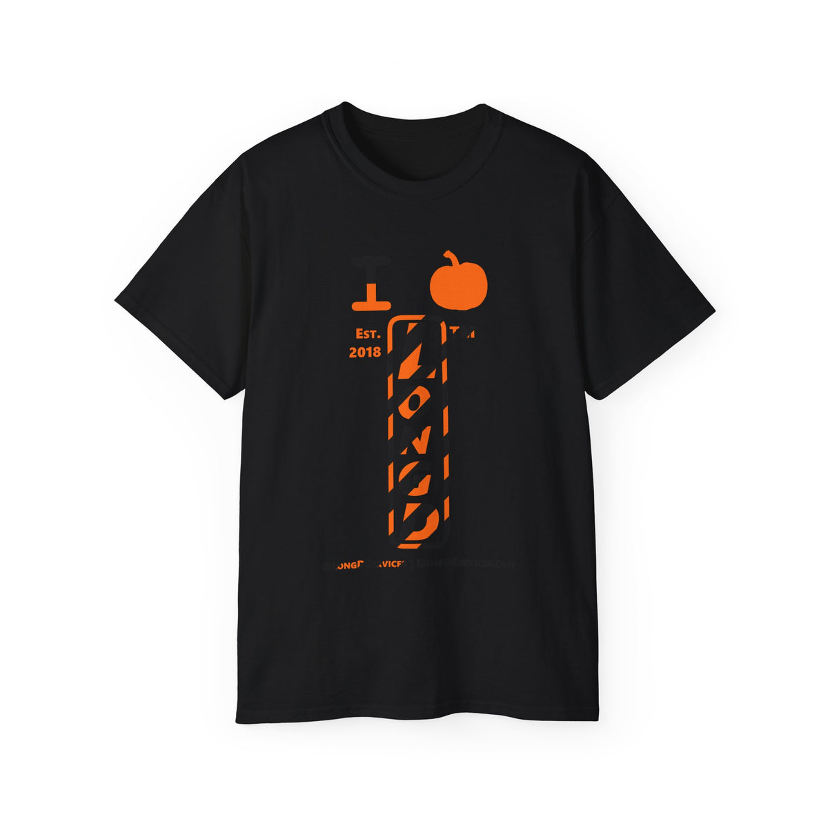 I pumpkin LongD Tag-domain positive upright pixel-weighted 12-striped logo cotton tee
