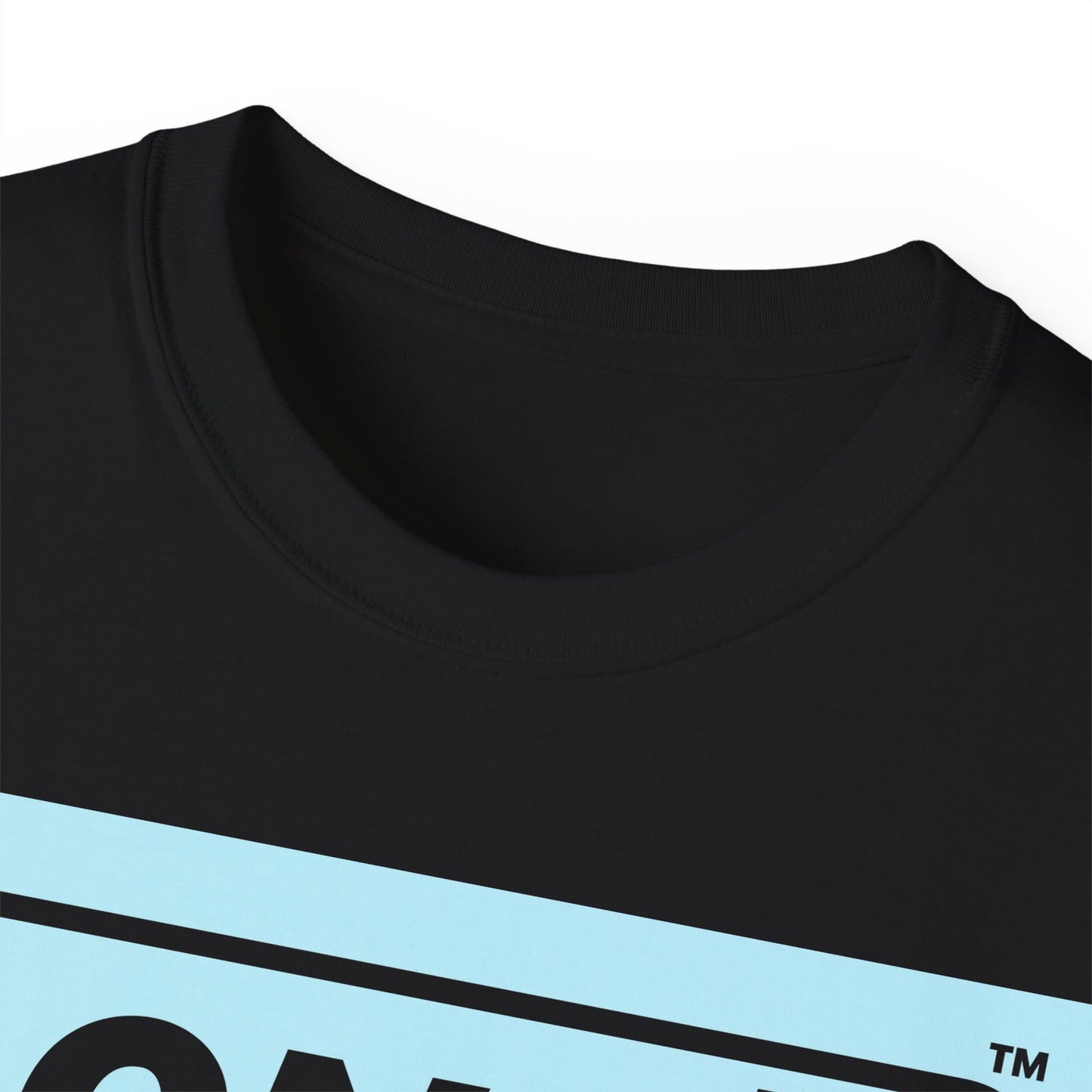 LongD® Logo Cotton Tee (Easter pastel blue in negative text)