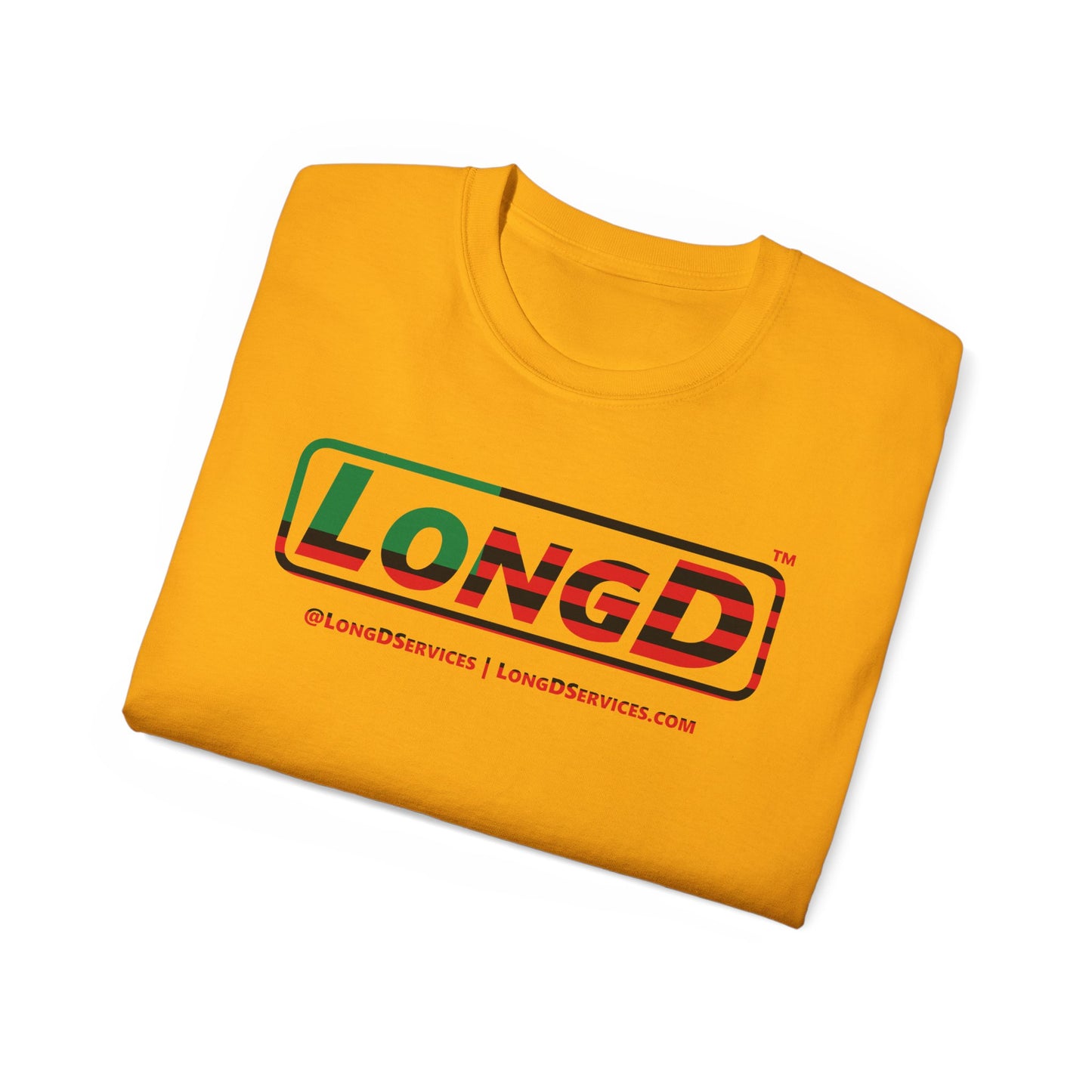LongD® Logo Cotton Tee Juneteenth positive flag