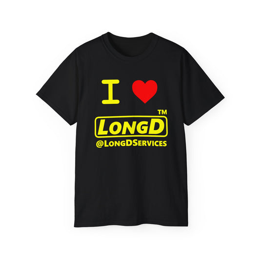 I Luv LongD® Logo Cotton Tee positive reverse basic logo