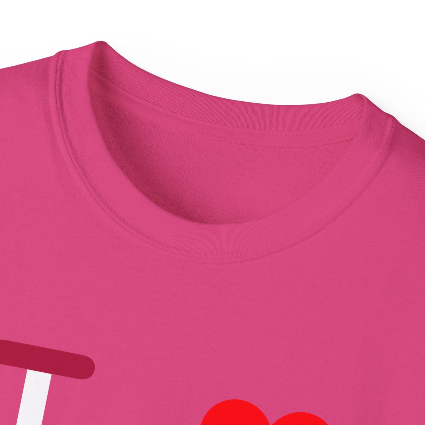 I Luv LongD® Logo Cotton Tee Red, White and Blue positive top negative bottom split thirds text