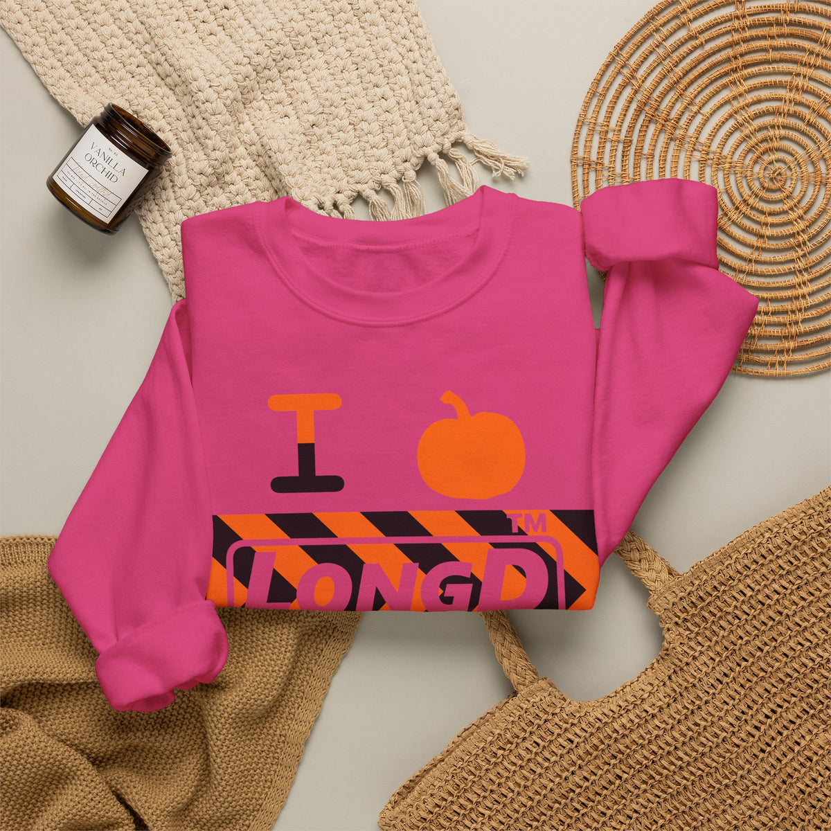 I pumpkin LongD Tag-domain negative forward chevron logo crewneck sweatshirt