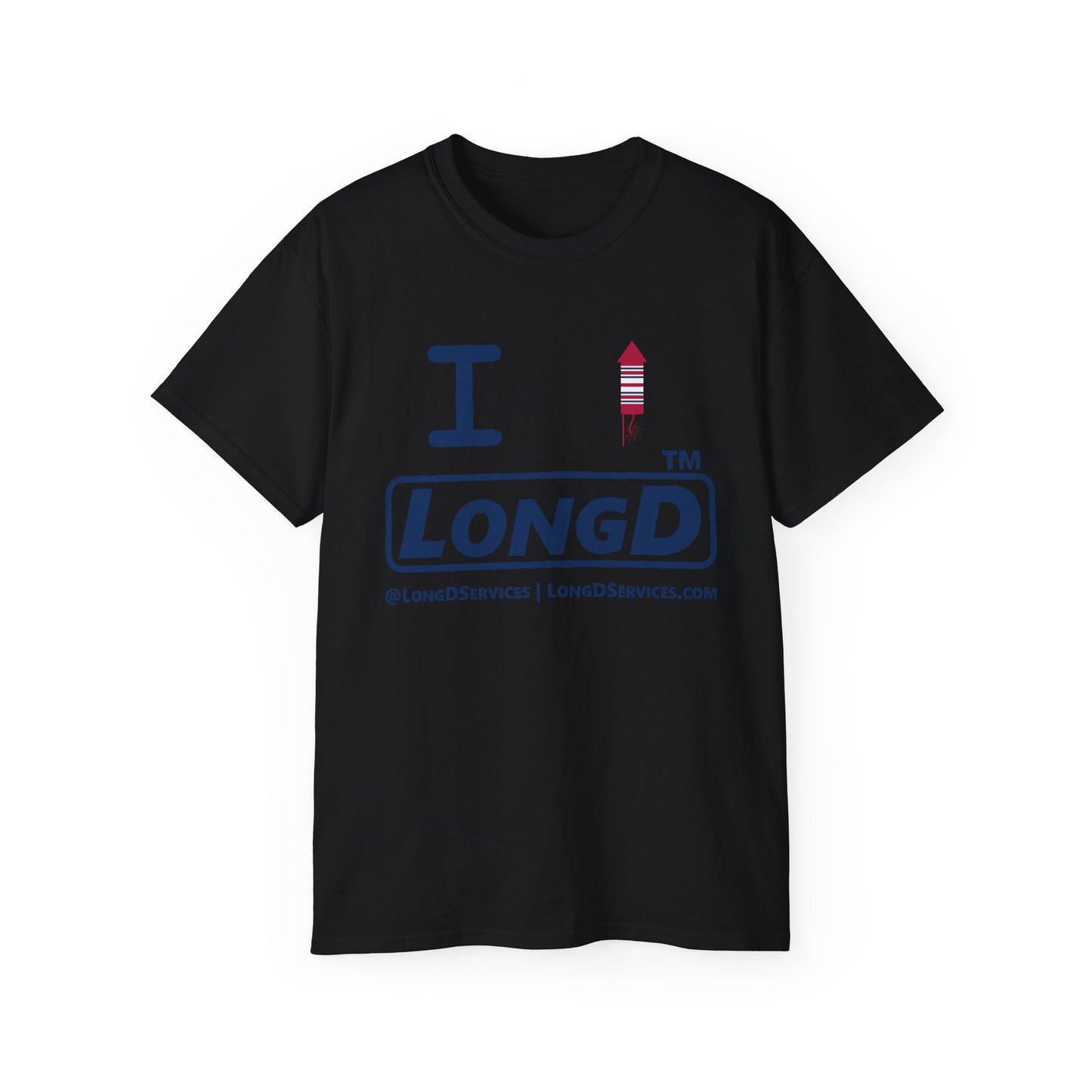 I firecracker LongD official basic tag-domain logo cotton tee