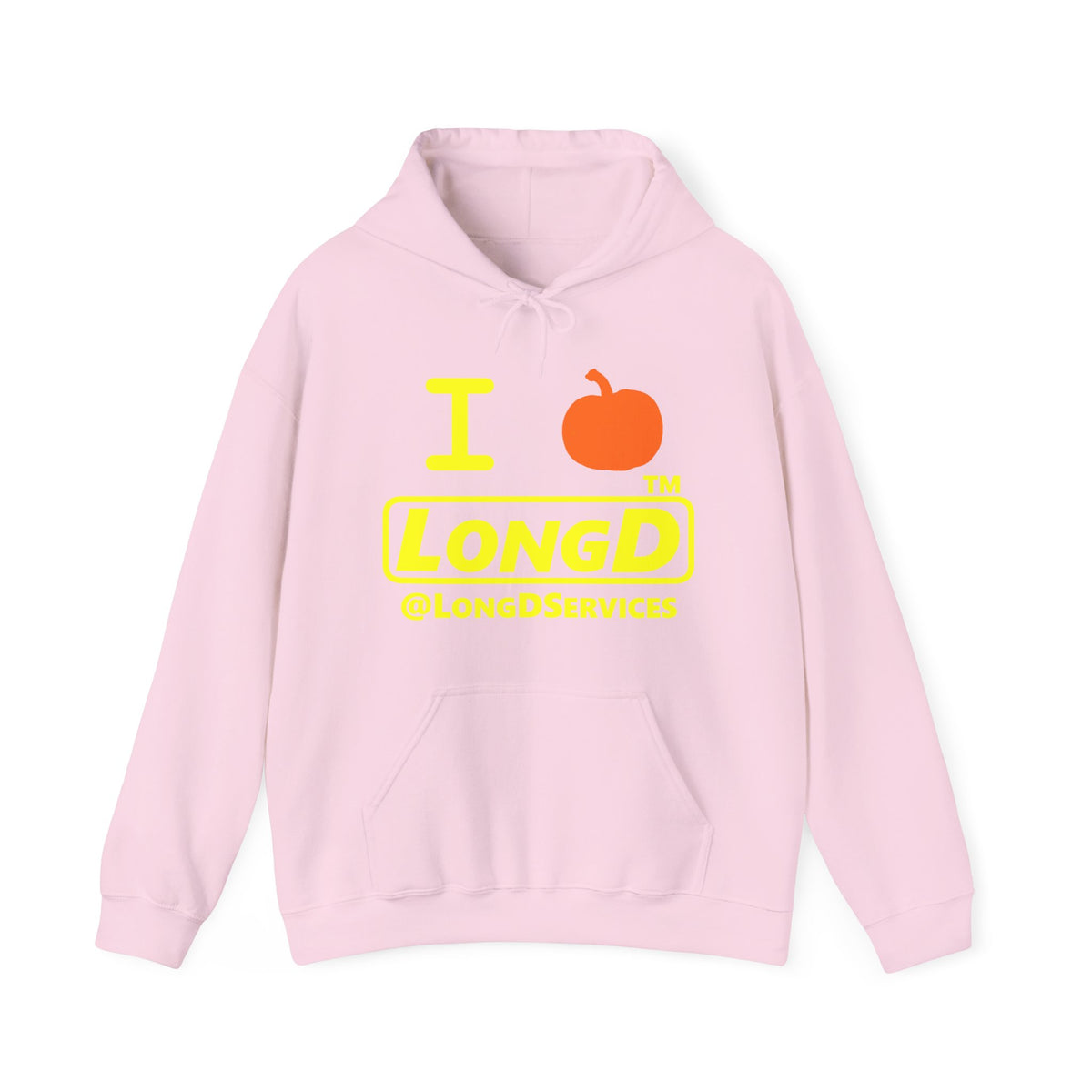 I pumpkin LongD Tag positive alternate basic Yellow (FFFF00) logo hoodie