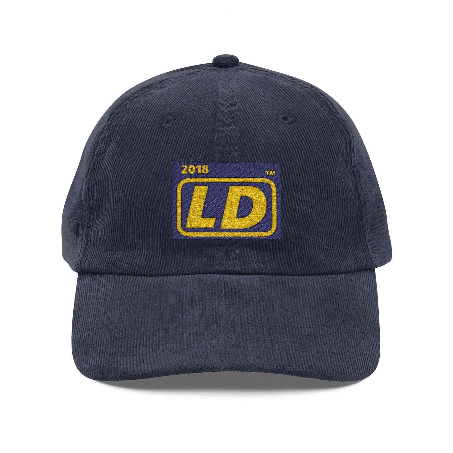 Embroidered Corduroy Cap reverse logo initials