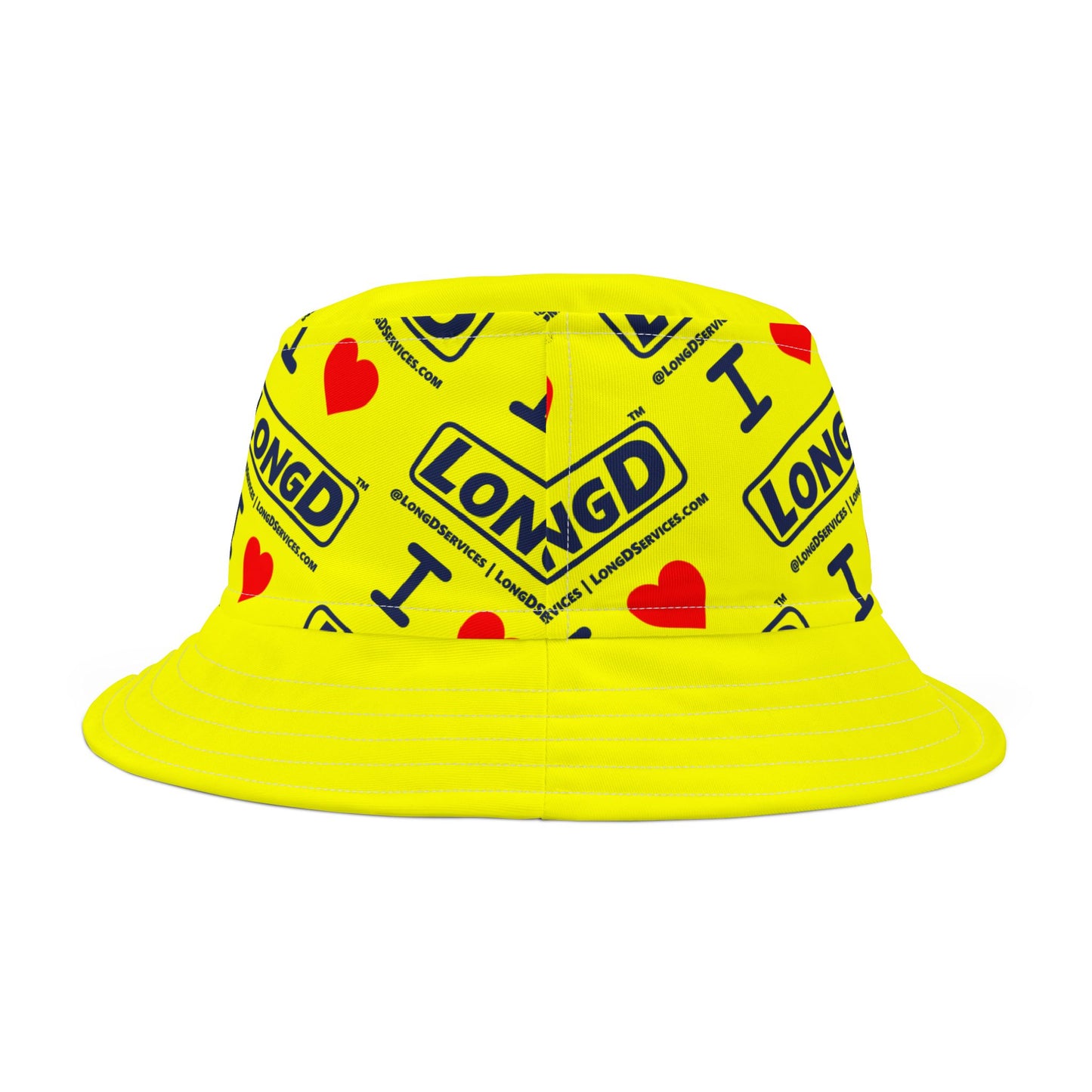 Repeat Grid of I Luv LongD Official Logo Bucket Hat