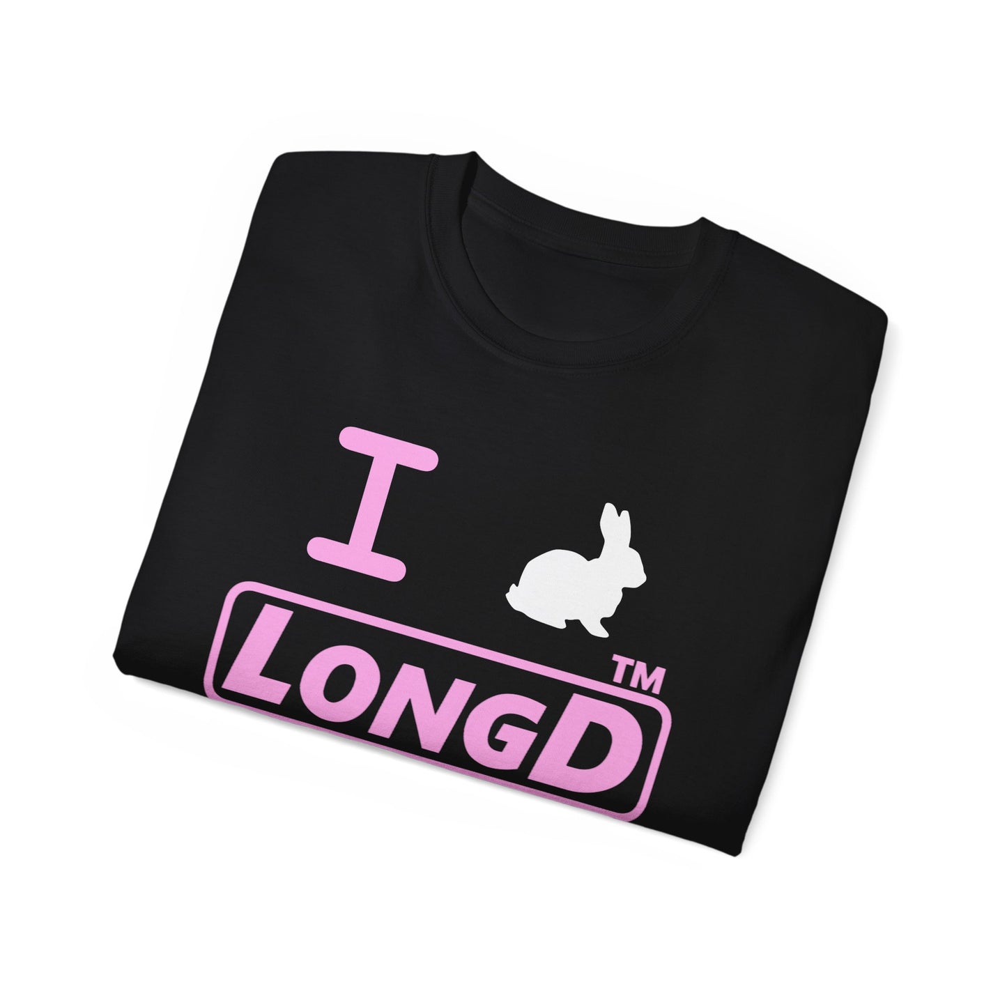 I Bunny LongD® positive pink Chicago Logo Cotton Tee