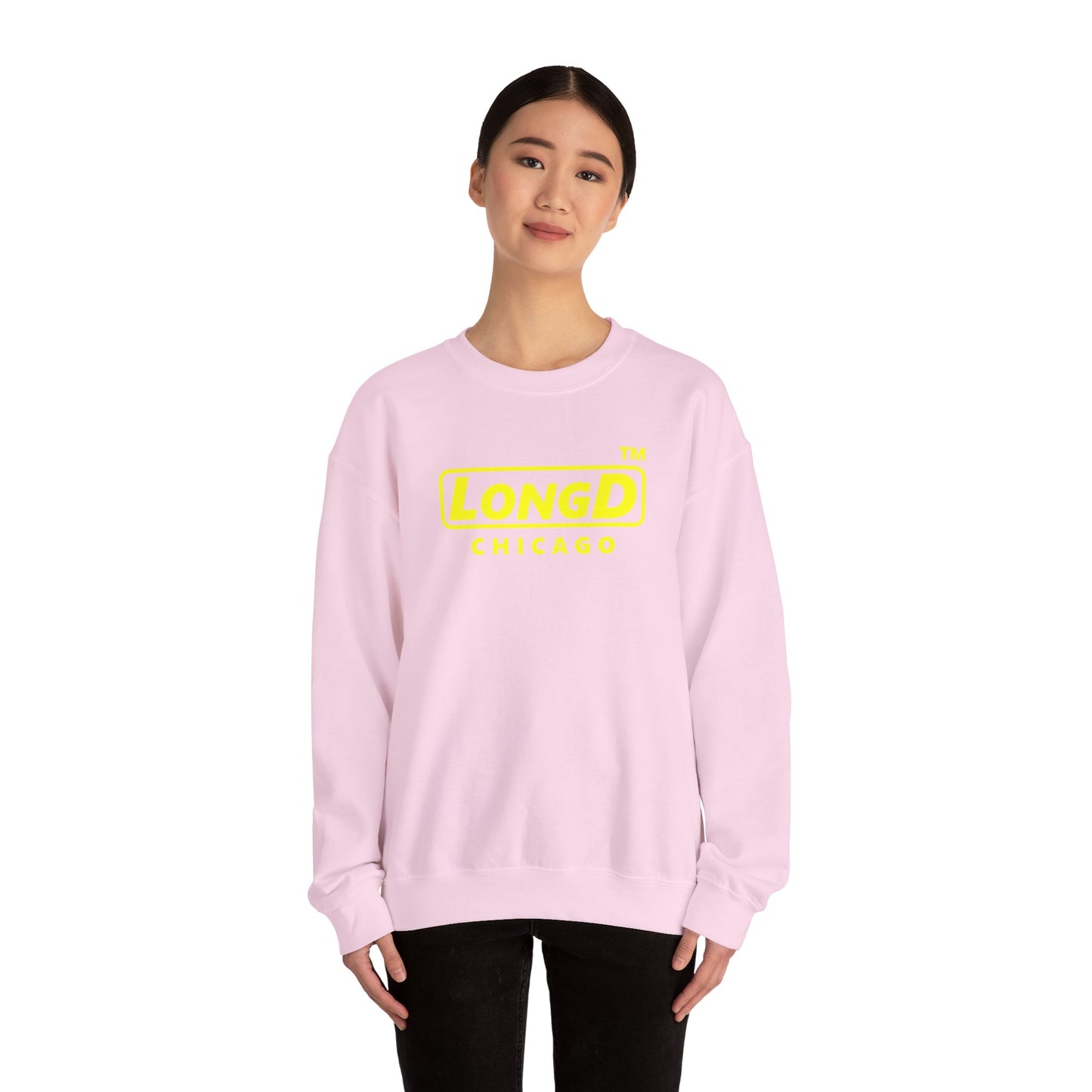 LongD reverse Chicago logo crewneck sweatshirt