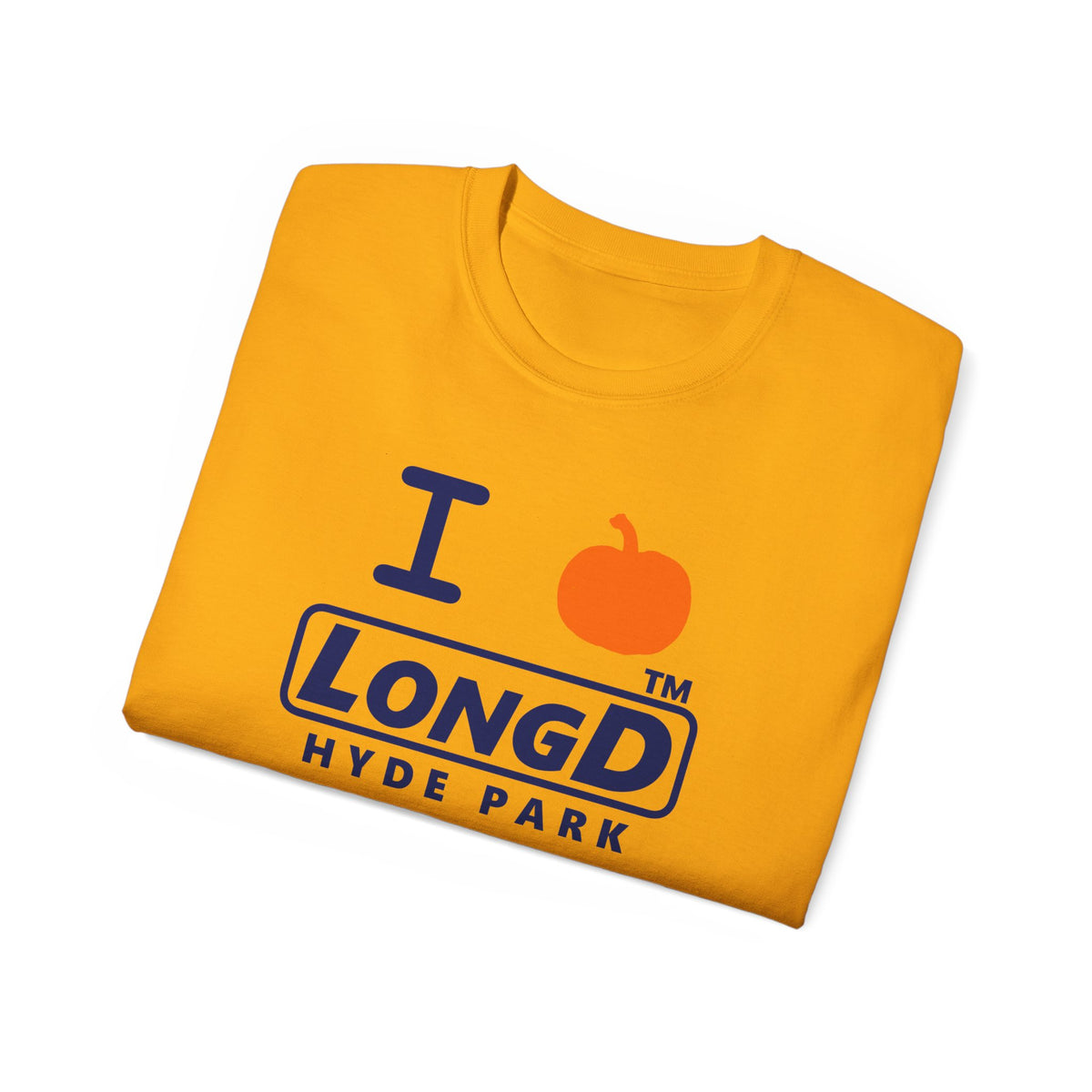I pumpkin LongD Hyde Park positive basic Navy (002060) front-back logo cotton tee