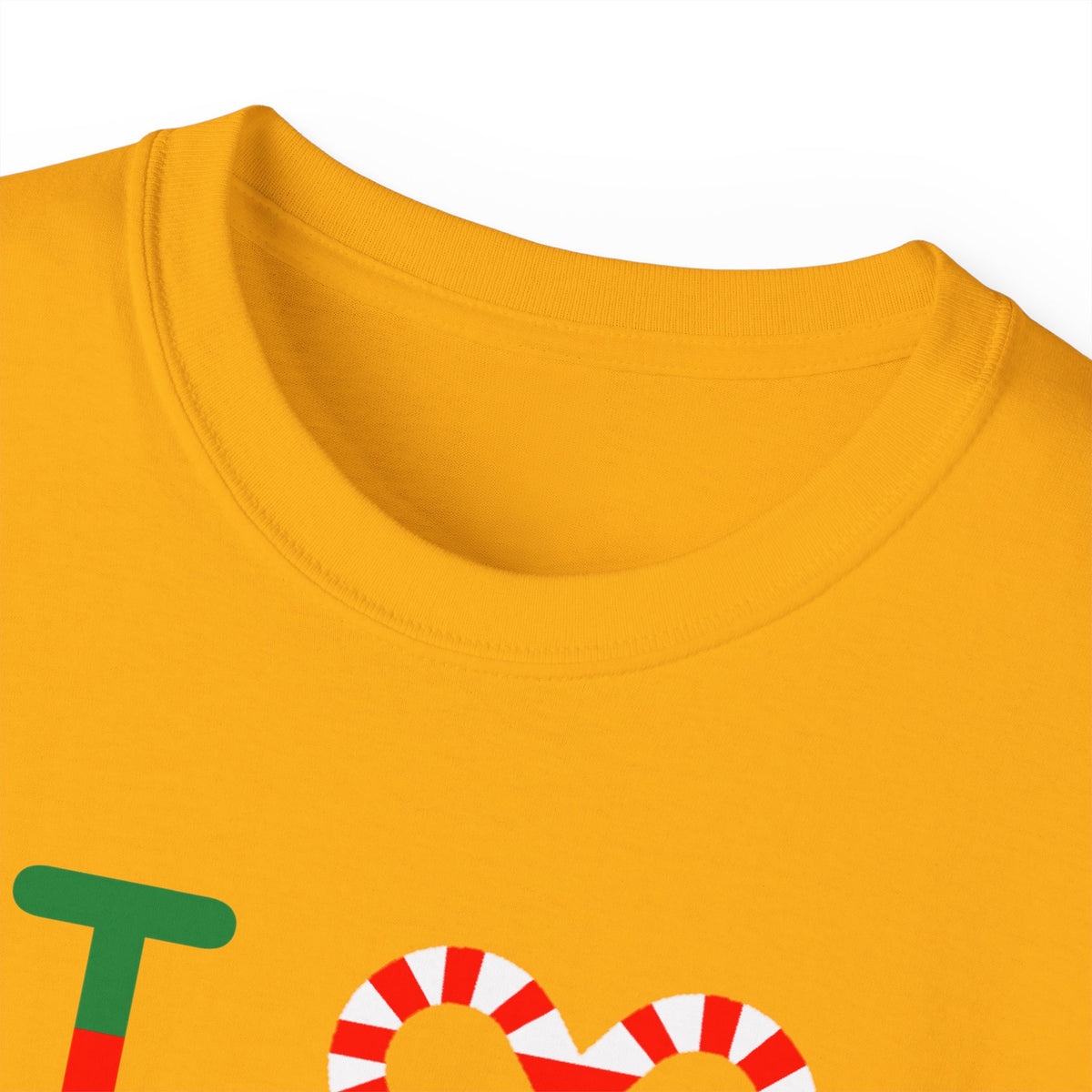 I candy cane LongD Chicago positive pixel-weighted 6-striped logo cotton tee