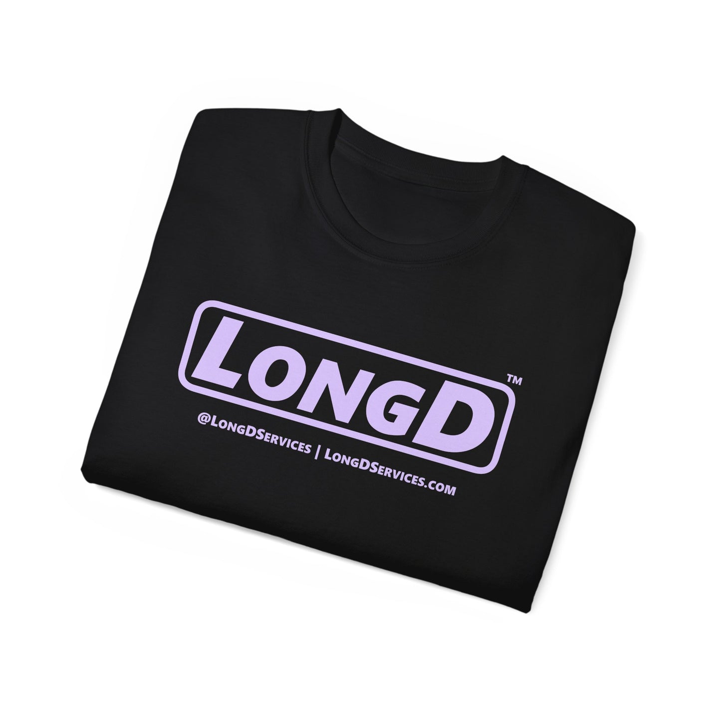 LongD® Logo Cotton Tee (Easter pastel purple in positive text)