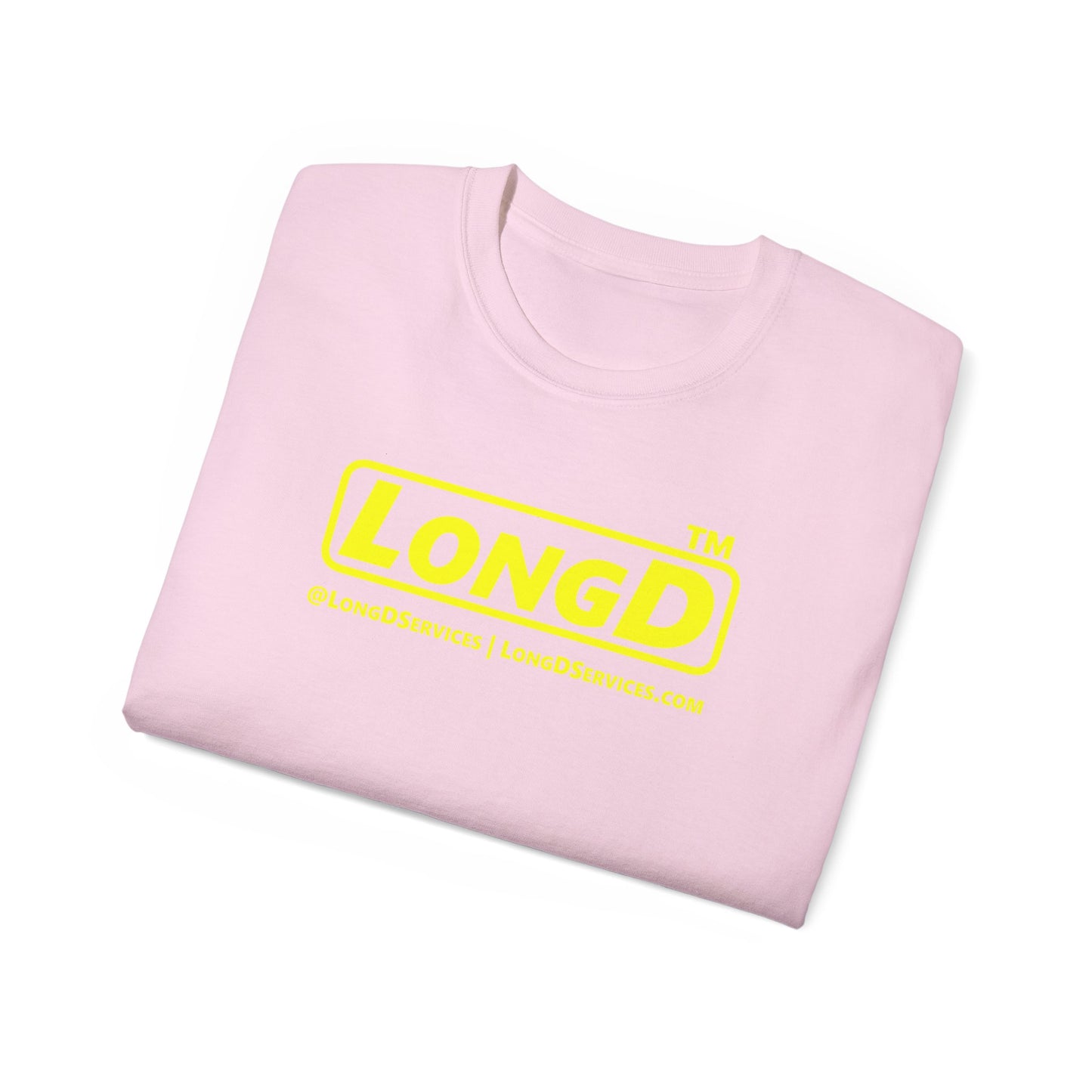 LongD Tag-domain positive alternate basic logo cotton tee