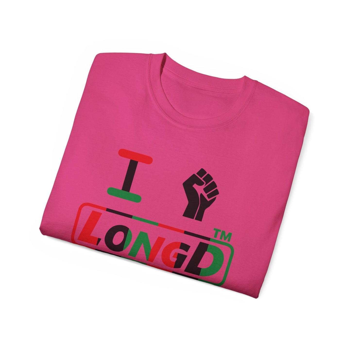 I fist LongD positive vertical 6-striped Chicago logo cotton tee